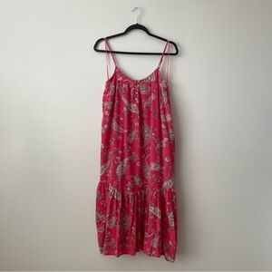 Lucky Brand Pink Paisley Spaghetti Strap Dress
